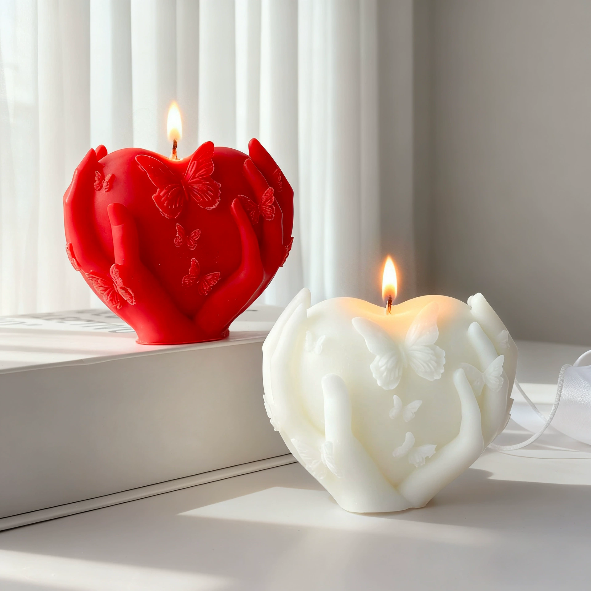 Bougie parfumée tenant un cœur - Home Fragrance Vanilla Scented Candle avis et prix